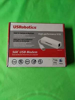 USRobotics USR5637 56 Kbps- New- Sealed 56K Modem Fax Laptop PC Computer  V.92 • $49.95