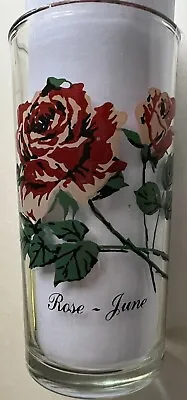 $6.99 • Buy Brockway Flower Of Month Tumbler Rose June 5 1/4” Tall