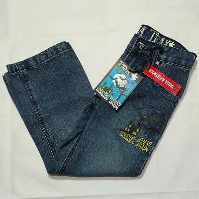 NEW MANGA TRAX Halloween Logo Monsters Adjustable 100% Cotton Jeans Size 4A • $8