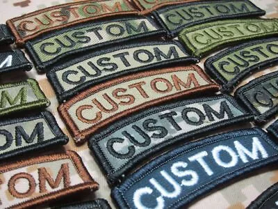 Arc Custom Name Tape Text Brand Morale Tactics Military Embroidery Patch • $4.50