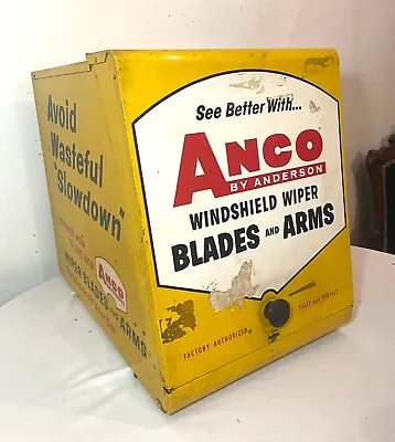 LARGE Vintage ANCO Windshield Wiper Blades And Arms Metal Store Display Cabinet  • $305.99