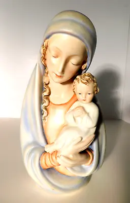 Goebel Madonna And Child Mary Jesus Figurine Bust 1950's HM21 TMK-2 10  SCARCE  • $108.50