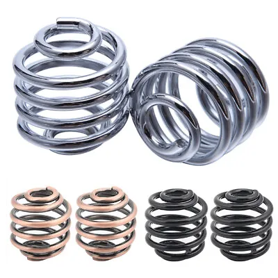 Motorcycle 2  Barrel Coiled Solo Seat Springs For Harley Chopper Bobber Softail • $11.45