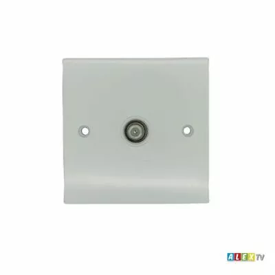 Paragon White F Type Single Flush Wall Plate Socket Faceplate Satellite TV SKY • £6.95