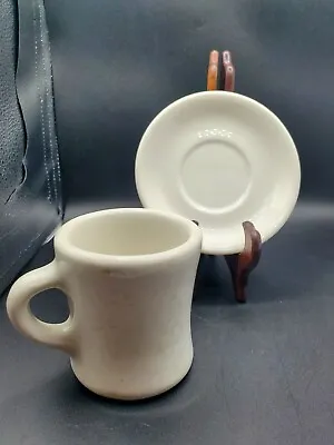Victor Restaurant Coffee Mug Vintage Cup 6 Oz Off-White & Syracuse China Saucer  • $11.67