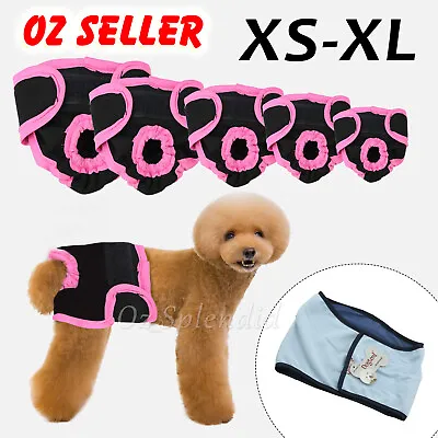 Male / Female Dog Puppy Nappy Diapers Belly Wrap Band Sanitary Pants Underpants • $8.75