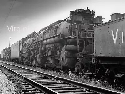 Original Negative Virginian Railway 2-6-6-6 Mullen Va 1958 • $30