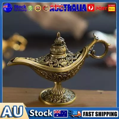Vintage Aladdin Lamp Fairy Tale Home Desk Ornament Decor (Ancient Copper) • $12.09