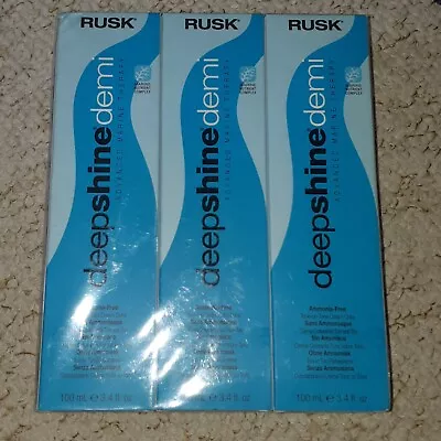 £24.95 • Buy 3 Rusk Deepshine Permanent Hair Colour Cream 100ml.Pure Pigments 5.5 IntMahogany