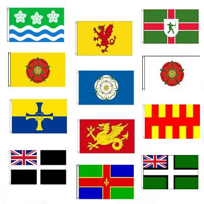 £5 • Buy UK COUNTY & CITY FLAGS Yorkshire Cornwall Devon Northumberland Cumberland Etc