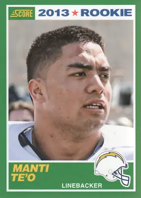 2013 Score Football Card #395 Manti Te'o Rookie  • $1.69