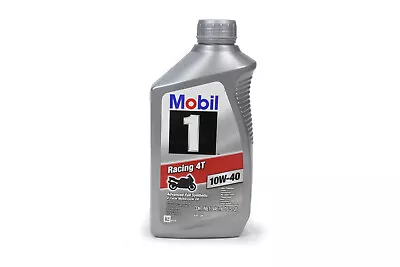 MOBIL 1 Motor Oil - Racing 4T - 10W40 - Synthetic - 1 Qt - Each 124245-1 • $33.08