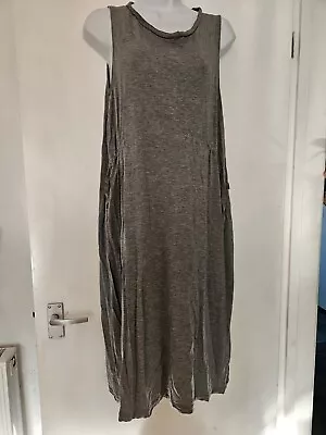 COS Grey Midi Sleeveless Dress Size Medium Summer Oversized • £7.99