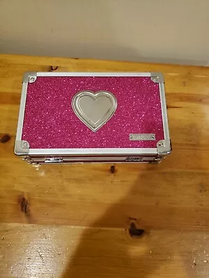 Vaultz Embossed Pink Glitter Heart Locking Supply Pencil Box Case No Key • $12.99