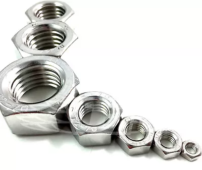 £12.79 • Buy A4 Stainless Steel Left Hand Thread Hex Nuts M4 M5 M6 M8 M10 M12 M14 M16 M18 M20