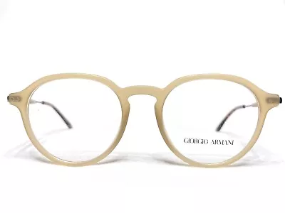 NEW Giorgio Armani AR7156 5683 Mens Beige Round Eyeglasses Frames 48/19~145 • $135.99
