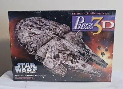 Star Wars Millenium Falcon Puzzle 3D Jigsaw Puzzle 1995 Milton Bradley SEALED  • $35