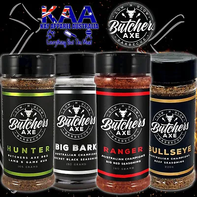 BBQ Rub Butchers Axe BBQ Rubs Hunter Bullseye Big Bark Ranger 4 Rub Set • $56