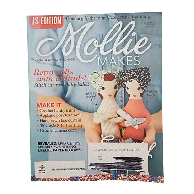 Mollie Makes Magazine US Edition Issue 2 July 2014 Crochet Hanky Trims Applique • $10