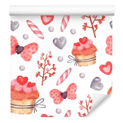 10m Fleece Wallpaper Rollers Bedroom Cupcakes Candy Plants XXL 5612 • £38.77