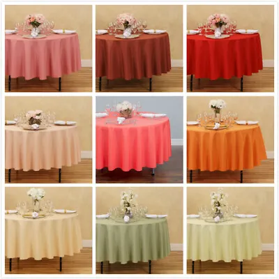 LinenTablecloth 90 In. Round Polyester Tablecloths 33 Colors! Weddings & Events • $9.60