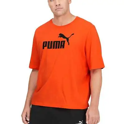 Puma Essentials Logo Crew Neck Short Sleeve T-Shirt Big Tall Mens Orange Casual • $9.99