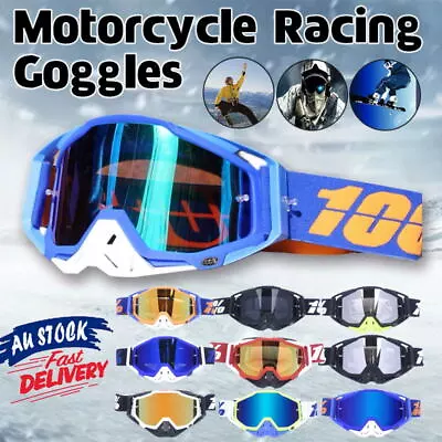 Motorcycle Racing Goggles Motocross MX MTB ATV UTV Dirt Bike Off-road Eyewear AU • $16.58