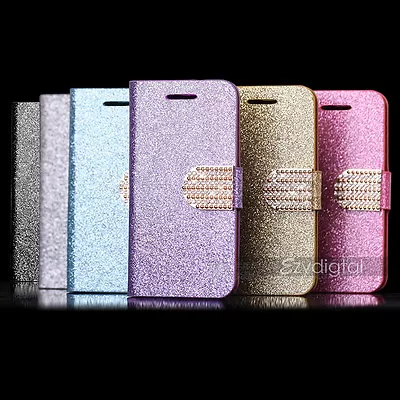 Bling Glossy Gilter Wallet Case Cover For Samsung Galaxy S3 S4 S5 S6 Note 4 5 • $6.99