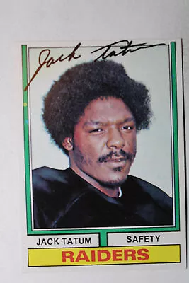 1974 Topps #14 Jack Tatum Autograph • $670