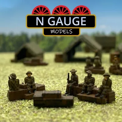 £9.99 • Buy N Scale Gauge WW2 Army Figures Pack (2) :148 ! Tank WW1 People Military 1:160