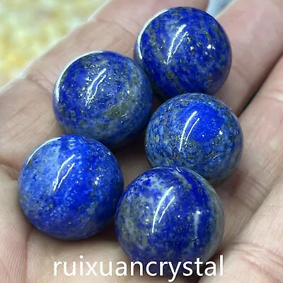 5pc Natural Lapis Lazuli Quartz Sphere Crystal Ball Reiki Healing 20mm • $13.59