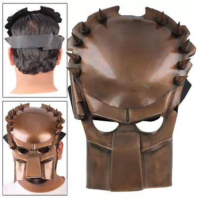 Fantasy Predator Warrior Moive Steel Armor Battle Mask Face Shield Copper Finish • $34.49