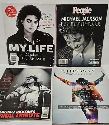 Michael Jackson Magazine Lot 4 Life People Tribute Remember The King This Is It • $39.99