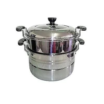 Stainless Steel Steamer Steam Pot Dim Sum Vegetable 28  30 Cm Dishwasher Safe • $51.99
