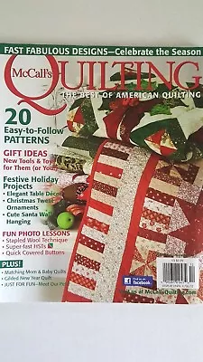 McCall's Quilting Magazine  November/December 2012 Volume 19 Number 6 Christmas • $7