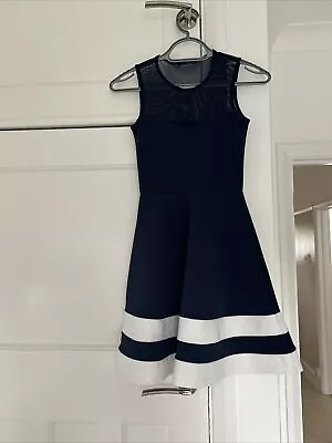 Quiz Dress Size 4 Blue And White • £2.99