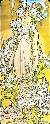  Bedroom Decoration LILY THE FLOWER Alphonse Mucha Art Nouveau Poster • $16.95