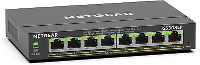 Dealer: Netgear GS308EP Poe Switch 8 Port Gigabit Ethernet Lan Switch Poe+ • £96.17