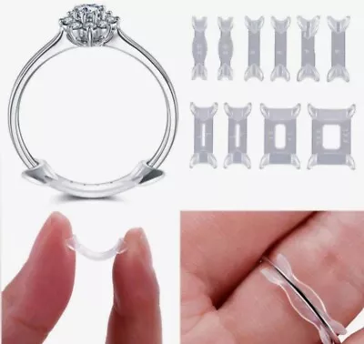 20PCS Ring Size Adjuster Invisible Clear Ring Sizer Jewelry Fit Reducer Guard US • $6.99