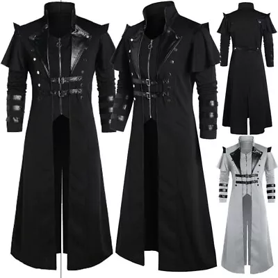 Men Dress Men's Steampunk Tailcoat Jacket Victorian Black Comfortable • $64.03