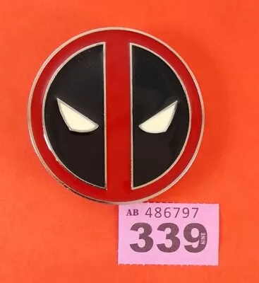 Enamelled Belt Buckle    Circular Deadpool Logo • £9.95