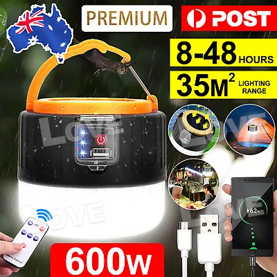 $18.45 • Buy Outdoor Camping Light LED Lantern Tent Lamp USB Rechargeable Hiking Lights