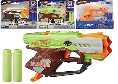 Nerf MicroShots N-Strike Elite Rough Cut Zombie Strike Jolt Blaster Ages 8+ Gun • $30