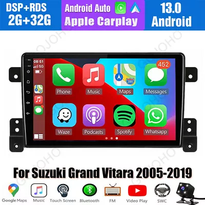 Android 13 For Suzuki Grand Vitara 2005-19 Carplay Car Stereo BT Wifi Radio GPS • $110.49