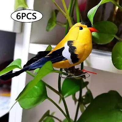 Realistic Artificial Foam Mini Fake Birds Model Home Outdoors Garden DIY Crafts • £6.78