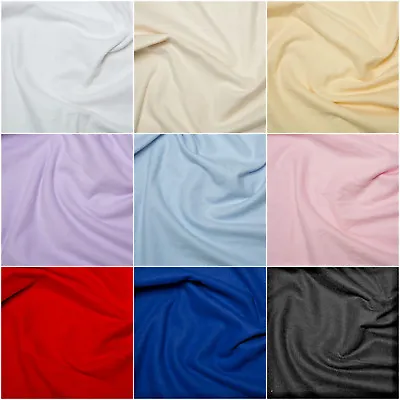 Plain Coloured Wincyette Flannel Brushed 100% Cotton Fabric • £4