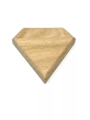 Solid Oak Shield Plaque Sign Blank Wooden Decoration Plinth Craft Stand . • £7.99