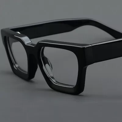 Luxury Thick Acetate Eyeglass Frames Women Men Retro Spectacles Glasses Black • $29.99