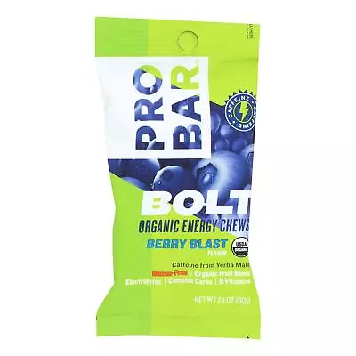 Probar Bolt Energy Chews Organic Berry Blast 2.1 Oz Case Of 12 • $49.99