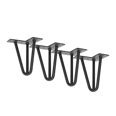 Set Of 4 Industrial 3-Rod Retro Hairpin Table Legs 12mm Steel Bench Desk - 11... • $69.99